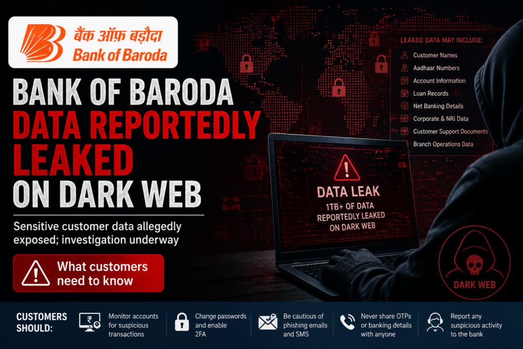bank of baroda customer data-leak
